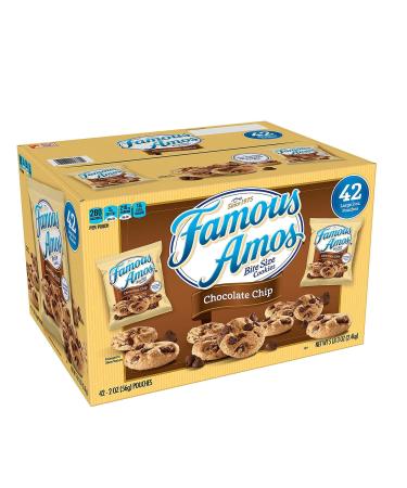 Famous Amos Chocolate Chip Cookies (2 Oz, 42 Ct.) Wholesale, Cheap, Discount, Bulk (1 - Pack)