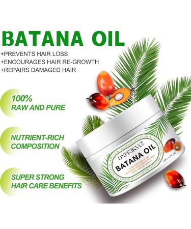 Raw Unrefined Batana Oil for Hair Growth | Enhance Thickness for Men & Women | 4.2 Fl Oz - International Shipping Available - Buy Online on GoSupps.com