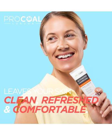 PROCOAL Premium Exfoliating Charcoal Face Scrub 70ml - Reveals Skin's Radiance, Exfoliating Scrub & Charcoal Face Wash in One for Men & Women - UK Made - Buy Online on GoSupps.com