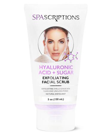 Face Exfoliating Scrub Hyaluronic Acid & Sugar Face Wash - 5 Oz