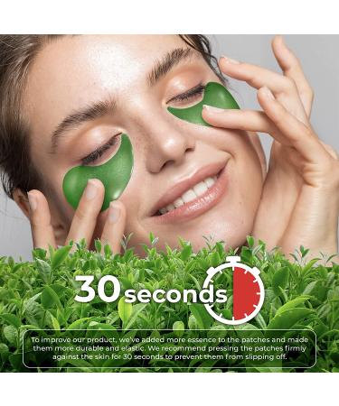 NBCT Collagen Eye Mask 60 pcs with Matcha Green Tea Extract - Under Eye Patches for Puffy Eyes, Dark Circles & Anti-Wrinkle Treatment - Buy Online on GoSupps.com
