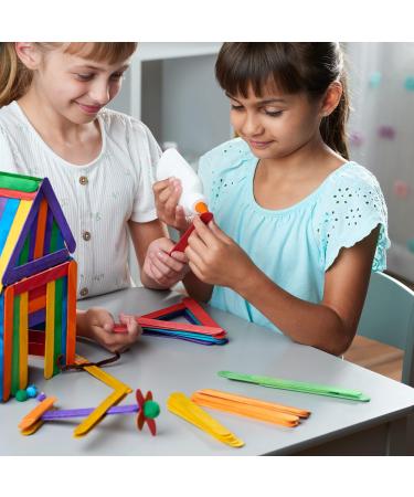 100 Count 6 Inch Colored Popsicle Sticks for Crafts - Jumbo Wooden Craft Sticks - Buy Online on GoSupps.com