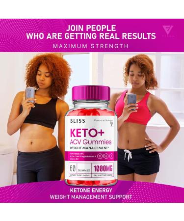 2 Pack Bliss Keto ACV Gummies - Maximum Strength Apple Cider Vinegar Supplement with Folate & Beet Root - Advanced Keto Support - Buy Online on GoSupps.com