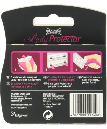 Wilkinson Sword Lady Protector Razor Blades for Women - 5 Pack | Buy Internationally - Buy Online on GoSupps.com