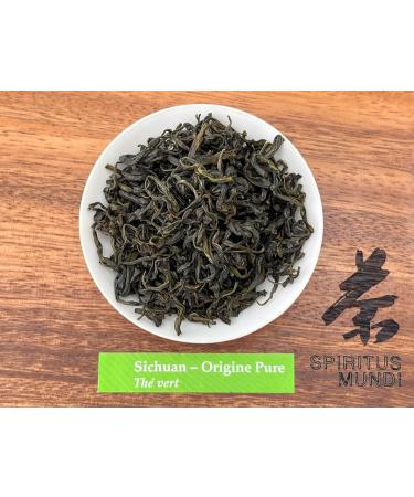 Spiritus Mundi Green tea from the mountains of Sichuan without added flavors whole leaves artisan harvest soft and natural taste 100 g - Buy Online on GoSupps.com