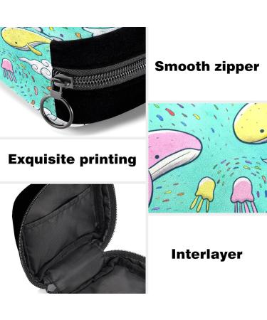 GIAPB Period Bag - Sanitary Napkin Storage & Makeup Pouch | Whales and Fish Color4011 - Buy Online on GoSupps.com
