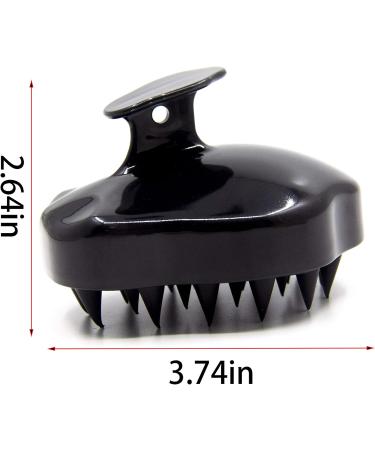 Premium Silicone Shampoo Brush for Scalp Massage - Wet/Dry Hairbrush for Men Women & Pets | Improved Blood Circulation - Black - Buy Online on GoSupps.com