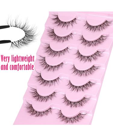 3D Wispy False Eyelashes - Natural Look, Soft Curly Lash Strips - Pack of 7 Pairs - Buy Online on GoSupps.com