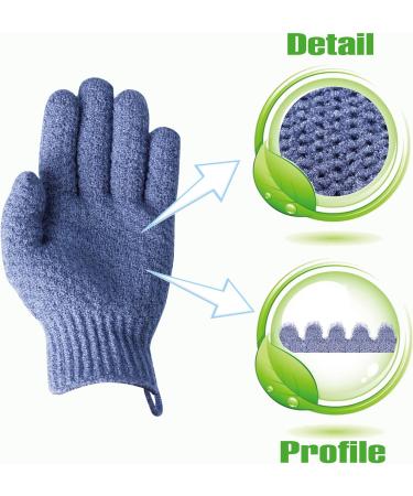 Evridwear Heavy Exfoliating Shower Bath Gloves - 2 Pairs for Men and Women - Buy Online on GoSupps.com