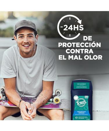 Tom's of Maine Deodorant for Men Mountain Spring 2.8 oz - Buy Online on GoSupps.com