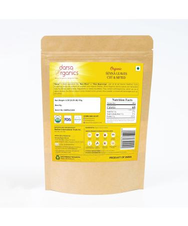 Darsa Organics Senna Leaf Cut & Sifted 4 oz | Organic Cassia Senna Tea for Constipation | USDA Organic Vegan Non-GMO Gluten Free Super Food - Buy Online on GoSupps.com