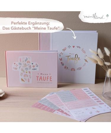 Mintkind Baptism Book | Perfect Baptism Gifts for Boys & Girls | Memory Book & Godchild Gift | Ideal Godmother Gift with Flower Design - Buy Online on GoSupps.com