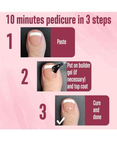 NOVO OVO Orange Pink French Tip Soft Gel Toe Nail Extensions - 360Pcs Full Cover False Nails in 15 Sizes for DIY - Buy Online on GoSupps.com