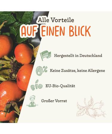 Kern-Plus Organic Rose Hip Powder | dreikraut | With 35% Kernel | From the European Wild Collection | 100% Natural Rosehip Powder (1000g) - Buy Online on GoSupps.com