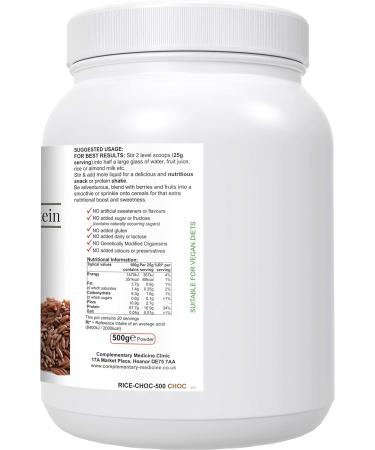 BodyFuel Brown Rice Protein Powder with Chicory, Green Tea & Guarana Extract 500g | Vegan & Hypoallergenic Complementary Supplements - Buy Online on GoSupps.com