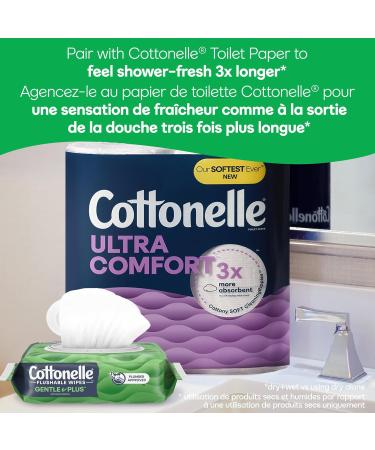 Cottonelle GentlePlus Flushable Wet Wipes with Aloe & Vitamin E Adult Wet Wipes 6 Flip-Top Packs 42 Wipes per Pack (6 Packs of 42) (252 Total Flushable Wipes) Flip-Top 6X - Buy Online on GoSupps.com