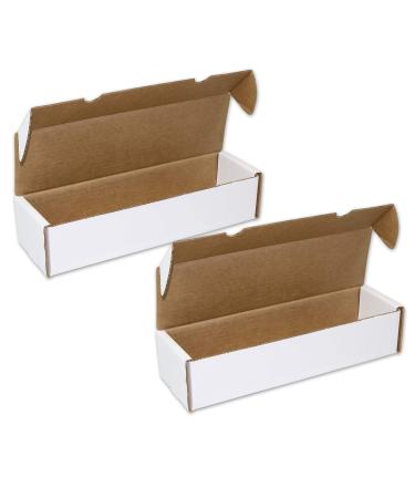 2 Boxes - BCW 1000 Count - Corrugated Cardboard Gaming Storage Box - Trading Card Collecting Supplies