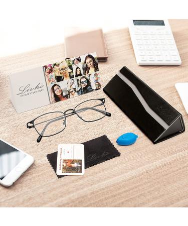 Livho Blue Light Blocking Glasses - Fashionable Lightweight Metal Wire Frames for Men and Women - UV400 Computer Gaming Eyeglasses with Case - Matte Black - Buy Online on GoSupps.com