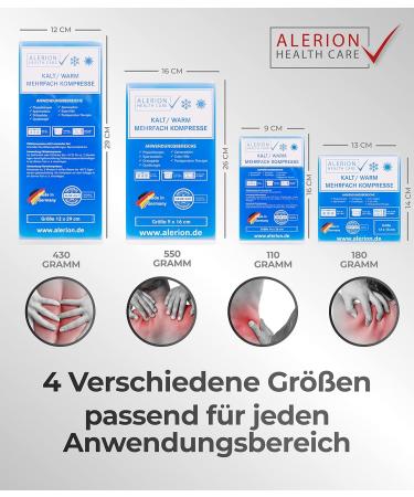 Alerion Cooling Pads for Kids & Adults - 10 Set with 4 Sizes | Gel Cool Packs - Made in Germany - Buy Online on GoSupps.com