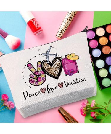 Wumpa Cosmetic Bag for Girls - Perfect Make-Up Zipper Bag for Weekend Getaways Hen Parties & Gifts | Peace Love & Vacation Merchandise - Buy Online on GoSupps.com