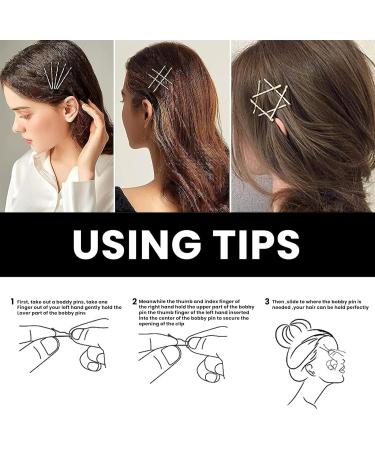 180-Piece Bobby Pins Hair Clips Set with Storage Box - Black, Blonde, Brown - Women's Girls Hair Styling Grips - Buy Online on GoSupps.com