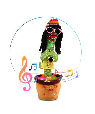 Ava's Toys Dancing Cactus Voice Recorder Toys- Singing and Dancing Talking Toy- Repeat What You Say Learning Cactus Toy Dancing Cactus Toy Saxophone Style + Volume Controller