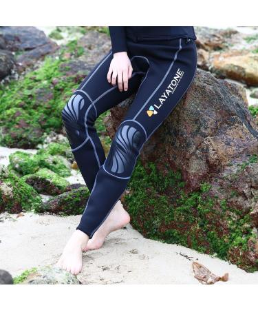LayaTone 3mm Neoprene Wetsuit Pants for Men and Women | Diving, Surfing, Canoeing | Black XX-Large - Buy Online on GoSupps.com