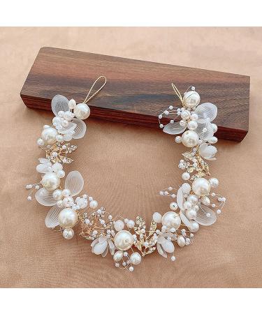 Crystal Flower Headband for Flower Girls - White Bridal Hair Vine - Buy Online on GoSupps.com