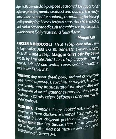 All-Natural Traditional Stir Fry Sauce 13 oz. | Low Sodium Marinade - Maggie Gin - Buy Online on GoSupps.com