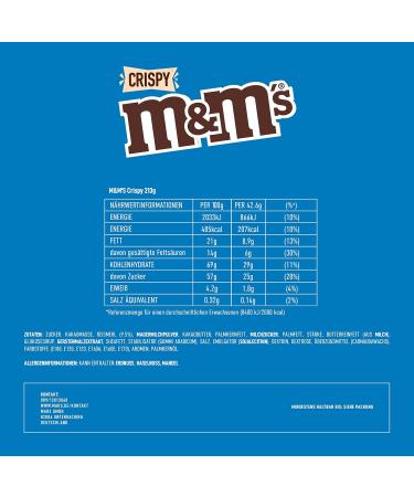 M&M'S Crispy Chocolate Lentils - Crunchy Core Snacks (213g) | International Shipping Available - Buy Online on GoSupps.com