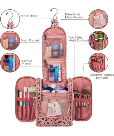 Leopard Travel Hanging Toiletry Bag for Women - Medium Size Makeup Organizer - Buy Online on GoSupps.com