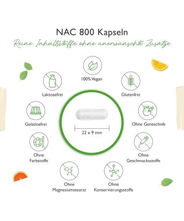 NAC - N-Acetyl L-Cysteine 800mg | 180 Vegan Capsules | Premium Quality Lab Tested | 6-Month Supply | High Dose Antioxidant Supplement - Buy Online on GoSupps.com