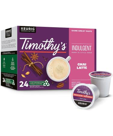 Timothy's Chai Latte K-Cup Coffee Pods 24 Count For Keurig Coffee Makers Chai Latte 24 count (Pack of 1) - Buy Online on GoSupps.com