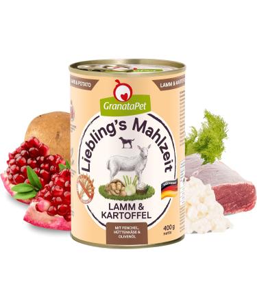 Granapet Liebling's Meal Lamb & Potato - Grain-Free Wet Dog Food (6 x 400g) | No Sugar Additives Healthy Single Feed - Buy Online on GoSupps.com