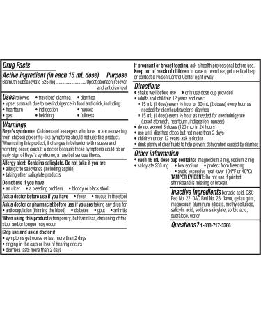 Pepto Bismol Liquid Ultra - 5 Symptom Fast Relief, 8 oz, Original Flavor - Buy Online on GoSupps.com