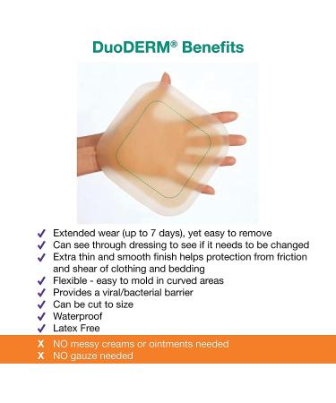 DuoDERM Signal Hydrocolloid 4x4 Inch Dressing for Light to Moderate Wounds - Beige - 5 Count Box - Buy Online on GoSupps.com