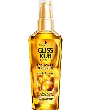 SCHWARZKOPF GLISS KUR Daily Oil Elixir Ultimate Repair 1 pack (1 x 75 ml) - Buy Online on GoSupps.com
