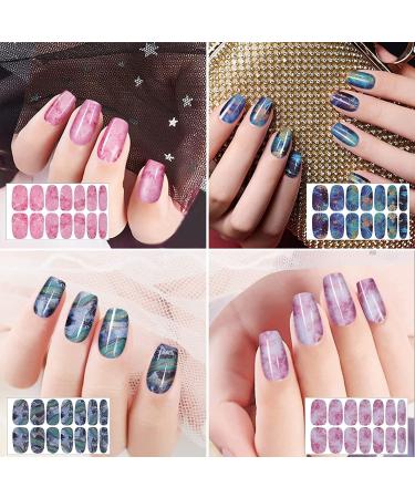 1 Sheet Fashion Waterproof Women Self-Adhesive Marble Printed Nail Art Decals Nail Stickers Tips Manicure Kit(1) - Buy Online on GoSupps.com