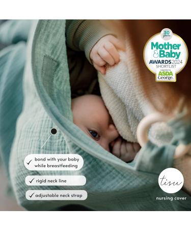 TISU Nursing Cover for Breastfeeding & Pumping | Multi-Use Car Seat Stroller Cover | Organic Muslin Cotton | Breathable & Soft | Pastel Colors - Buy Online on GoSupps.com
