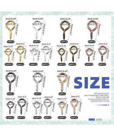 Glarks 1610Pcs 7 Colors Screw Eye Pins Hooks for Jewelry Making - 3 Sizes - Perfect for Earrings, Necklaces, Bracelets DIY - Buy Online on GoSupps.com