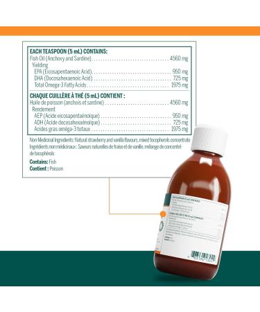 Genestra Brands - Super EFA Liquid - EFA Supplement to Support Cardiovascular Brain Eyes and Nerves* - 200 ml Liquid - Natural Strawberry Flavour - Buy Online on GoSupps.com