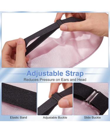 12-Piece Adjustable Strap Sleep Silk Mask Set | Soft Blindfold Eyeshade for Comfortable Sleep | Smooth Sleeping Mask with Bag | 6 Colors - Buy Online on GoSupps.com