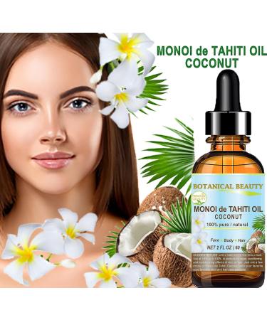 Botanical Beauty MONOI de TAHITI OIL COCONUT 100% Pure Natural Virgin Unrefined RAW 4 Fl. Oz.- 120 ml for FACE SKIN BODY HAIR NAILS - Buy Online on GoSupps.com