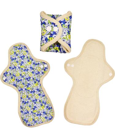 Organic Reusable Menstrual Pads Heavy Flow 3 PCS - LUCKYPADS Sanitary Napkins for Women - 11.81 Inch Day Pad Plus - Buy Online on GoSupps.com