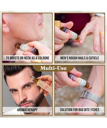 Men's Frank & Myrrh Essential Oil Natural Cologne Roll-On & Aromatherapy - Scents of Sweet Tobacco Vanilla Spicy Wood & Incense - Essential Oils for Men. Gentlemen's Scent - Buy Online on GoSupps.com