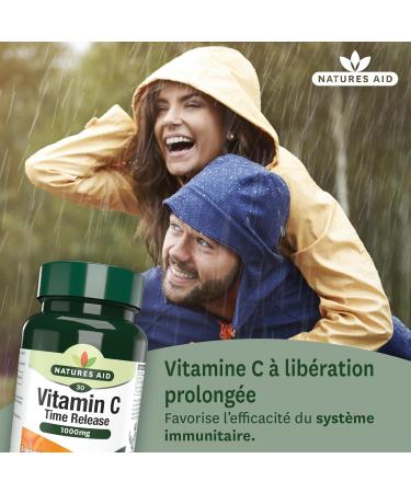 Natures Aid Vitamin C 1000mg Time Release Tablets with Citrus Bioflavonoids - Immune System Support - Vegan - Made in the UK - Buy Online on GoSupps.com