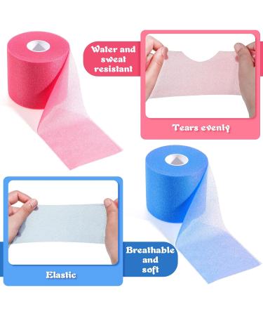 4 Pieces Foam Underwrap Athletic Tape for Ankles Wrists Knees, 2.75 x 30 Yards - Black Beige Navy Blue Rose Red - Buy Online on GoSupps.com