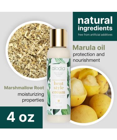 ALODIA Moisturize & Protect Heat Style Cream - Lightweight Heat Protectant for All Hair Types - Marshmallow Root & Marula Oil - 4 fl oz - Buy Online on GoSupps.com