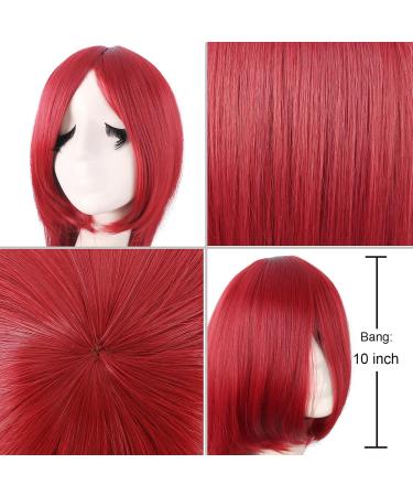 MapofBeauty 40 Dark Red Anime Costume Long Straight Cosplay Wig - Perfect Party Accessory - Buy Online on GoSupps.com