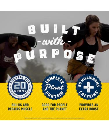 CLIF BUILDERS + Caffeine Protein Bars - Chocolate Chip Cookie Dough Flavor - 20g Plant Based Protein - Gluten Free - Non-GMO - Low Glycemic - No Artificial Sweeteners - 2.4 oz. (12 Pack) Chocolate Chip Cookie Dough 1 Count  - Buy Online on GoSupps.com